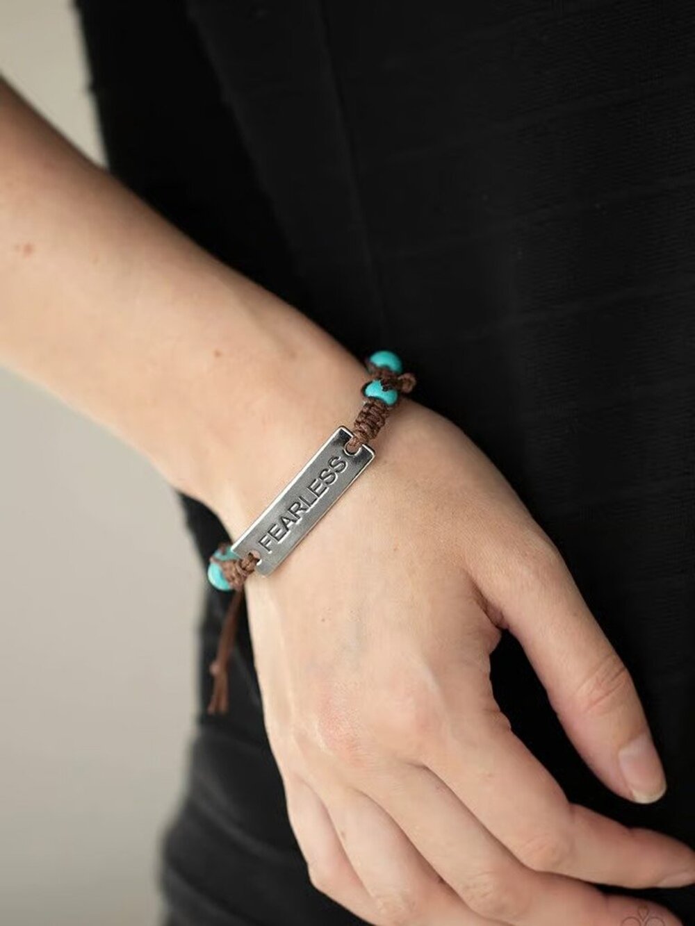 Conversation Piece Blue FEARLESS Boho Bracelet